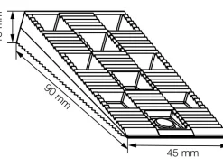 16 Keile pro Hänger 90 x 45 x 15 mm Braun