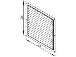 Abdeckgitter Aluminium 300 mm x 300 mm Weiß