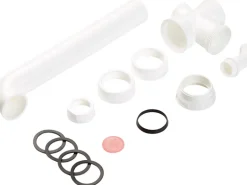 Ablaufverbindung für Doppelspüle 44,8 mm (G 1 1/2) x 47,8 mm (G 1 1/2) Weiß