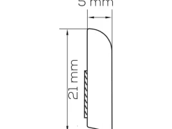 Abschlussleiste selbstklebend 21 x 5 mm Länge 2,5 m Weiß