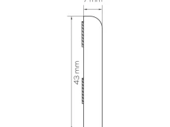 Abschlussleiste selbstklebend 43 x 7 mm Länge 2,5 m Weiß