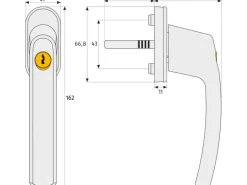 Abus Abschließbarer Fenstergriff FG210 S im 3er-Set