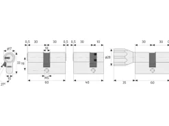 Abus Profilzylinder D6XNP 40/45