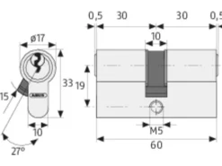 Abus Profilzylinder E30NP 30/55