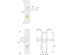 Abus Schutzbeschlag HLZS814 Eloxiert