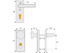Abus Schutzbeschlag KKZS700 Neusilber