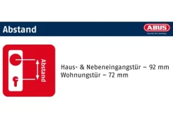Abus Schutzbeschlag KLN314 Wechselgarnitur mit ZS 32 mm - 47 mm Neusilber