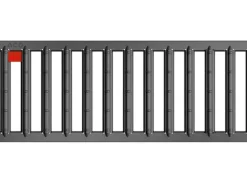 ACO Self Euroline Stegrost Stahl Verzinkt Anthrazit 50 cm