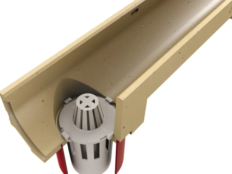 ACO Self Geruchsverschluss für Rinnenelement Weiß 2-teilig