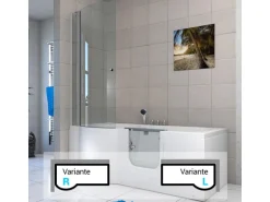 AcquaVapore Seniorendusche und Wanne mit Whirlpool S12D-TH-AIR-L-EC Dusche 170x8