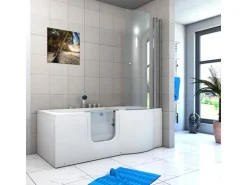 AcquaVapore Seniorendusche und Wanne mit Whirlpool S12D-TH-AIR-L-EC Dusche 170x8