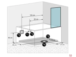 AcquaVapore Seniorendusche und Wanne mit Whirlpool S12D-TH-AIR-L-EC Dusche 170x8
