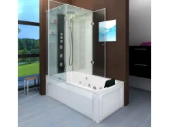 AcquaVapore Whirlpool Dusche Kombination K05-R02-WP-EC Duschtempel 90x180