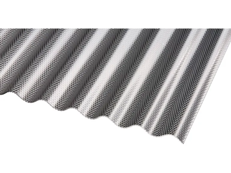 Acryl-Profilplatte Sinus 76/18 Wabe Graphit 250 cm x 104,5 cm