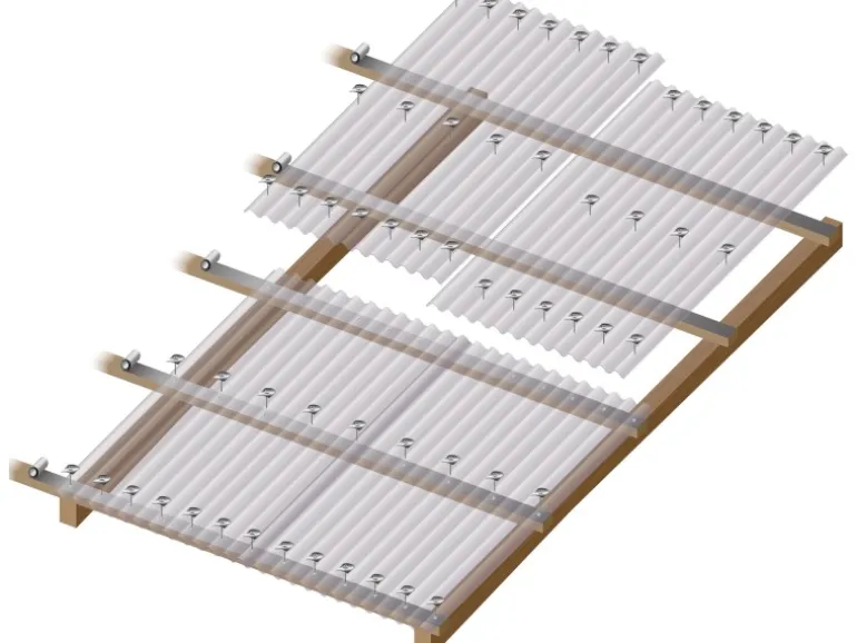 Acryl-Profilplatte Sinus 76/18 Wabe Graphit 250 cm x 104,5 cm