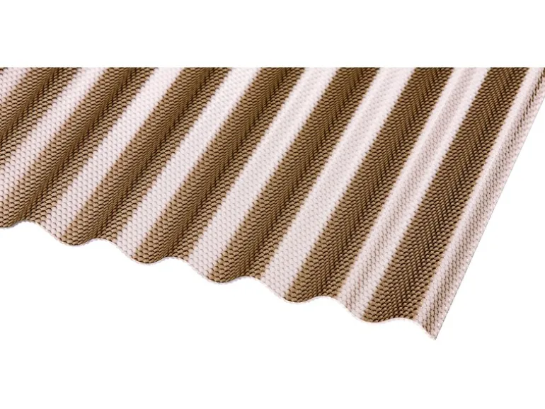 Acryl-Profilplatte Sinus 76/18 Wabe Bronze 200 cm x 104,5 cm
