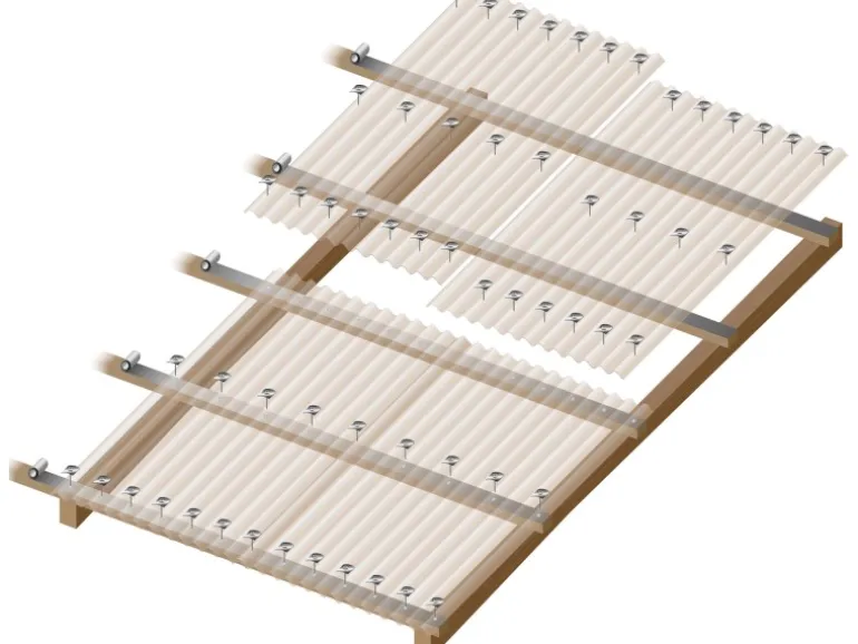 Acryl-Profilplatte Sinus 76/18 Wabe Bronze 200 cm x 104,5 cm