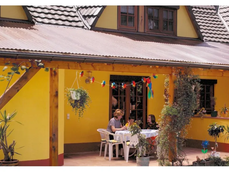 Acryl-Profilplatte Sinus 76/18 Wabe Bronze 200 cm x 104,5 cm