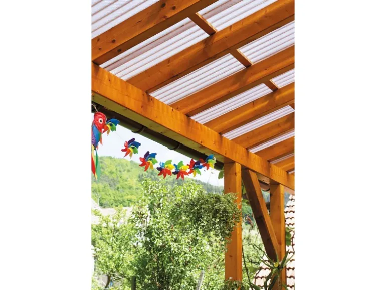 Acryl-Profilplatte Sinus 76/18 Wabe Bronze 200 cm x 104,5 cm