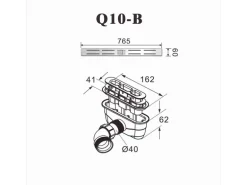 AICA 80x160x3cm Rechteck Duschtasse mit Ablaufgarnitur Schwarz Stein-Effekt Duschwanne