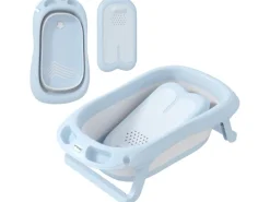 AIYAPLAY Babywanne Kunststoff TPE Hellblau 83L x 48B x 23,5H cm