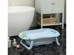 AIYAPLAY Babywanne Kunststoff TPE Hellblau 83L x 48B x 23,5H cm