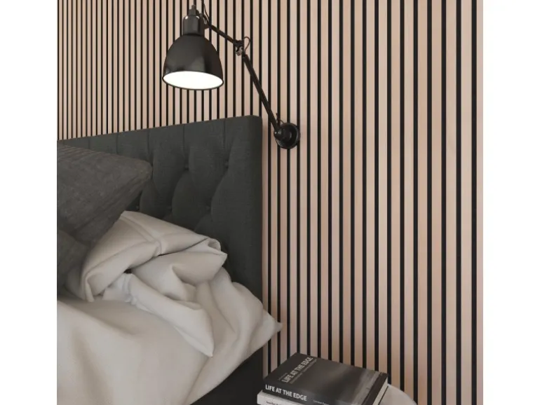 Akustikpaneel Buche MDF Schwarz Filz Schwarz 60 cm x 300 cm FSC®