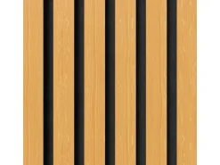 Akustikpaneel Eiche Geölt MDF Schwarz Filz Schwarz 60 cm x 270 cm FSC®