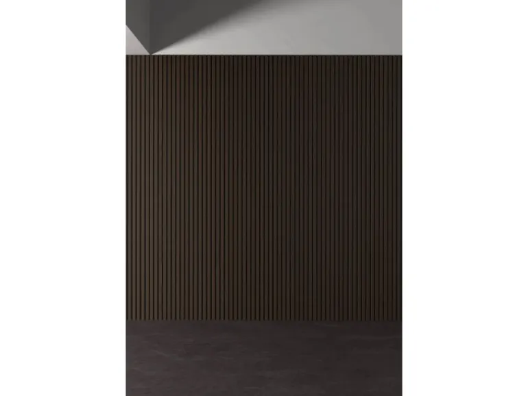 Akustikpaneel Eiche Geräuchert MDF Schwarz Filz Schwarz 32 x 240 cm 2 Stück FSC®