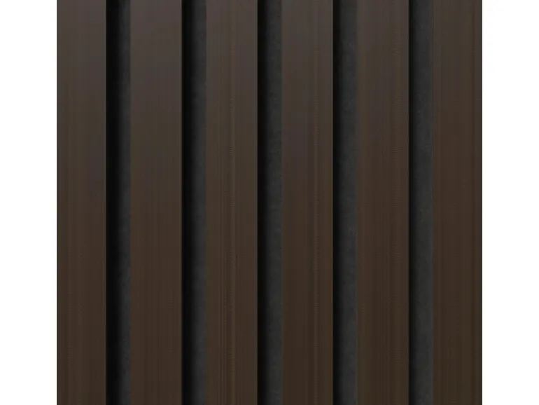 Akustikpaneel Eiche Geräuchert MDF Schwarz Filz Schwarz 32 x 240 cm 2 Stück FSC®