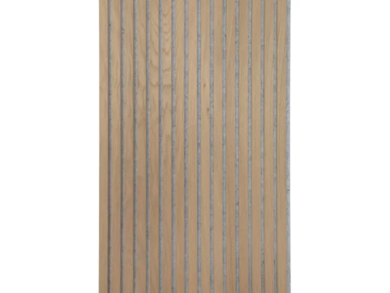 Akustikpaneel Eiche MDF Braun Filz Grau 60 cm x 120 cm 2 Stück FSC®