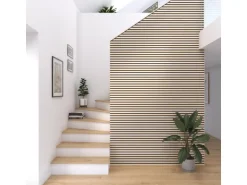 Akustikpaneel Esche MDF Schwarz Filz Schwarz 60 cm x 240 cm FSC®