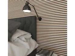 Akustikpaneel Esche MDF Schwarz Filz Schwarz 60 cm x 240 cm FSC®