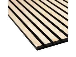 Akustikpaneel Esche MDF Schwarz Filz Schwarz 60 cm x 270 cm FSC®