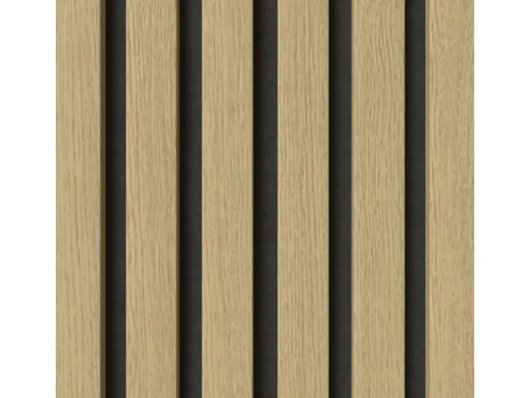 Akustikpaneel Foliert Eiche Hell Filz Schwarz 32 cm x 240 cm 2 Stück FSC®