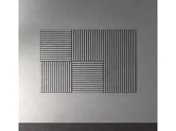 Akustikpaneel Laminat Betongrau MDF Schwarz Filz Schwarz 60 cm x 120 cm 2 Stück