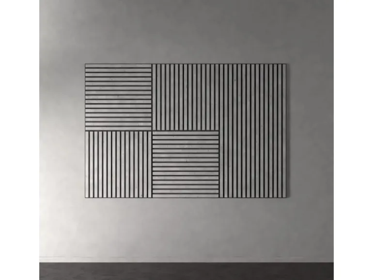 Akustikpaneel Laminat Betongrau MDF Schwarz Filz Schwarz 60 cm x 120 cm 2 Stück