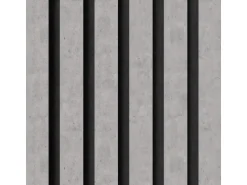 Akustikpaneel Laminat Betongrau MDF Schwarz Filz Schwarz 60 cm x 120 cm 2 Stück