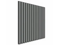 Akustikpaneel Lino Ash MDF Schwarz Filz Schwarz 60 cm x 60 cm 2 Stück
