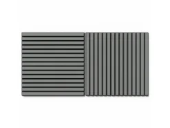 Akustikpaneel Lino Ash MDF Schwarz Filz Schwarz 60 cm x 60 cm 2 Stück