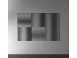 Akustikpaneel Lino Ash MDF Schwarz Filz Schwarz 60 cm x 60 cm 2 Stück