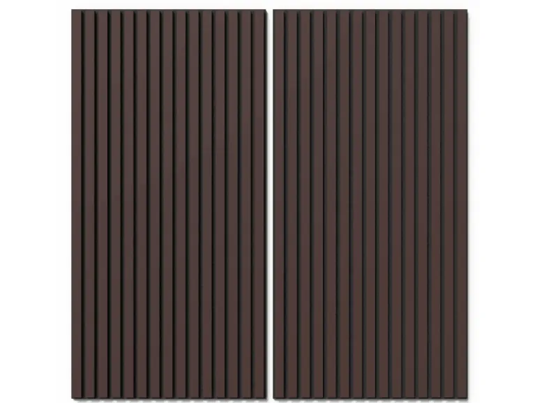 Akustikpaneel Lino Burgundy MDF Schwarz Filz Schwarz 60 cm x 120 cm 2 Stück
