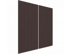 Akustikpaneel Lino Burgundy MDF Schwarz Filz Schwarz 60 cm x 120 cm 2 Stück