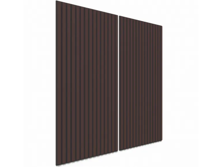 Akustikpaneel Lino Burgundy MDF Schwarz Filz Schwarz 60 cm x 120 cm 2 Stück