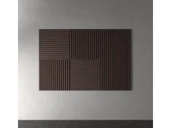 Akustikpaneel Lino Burgundy MDF Schwarz Filz Schwarz 60 cm x 120 cm 2 Stück