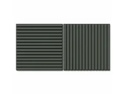 Akustikpaneel Lino Conifer MDF Schwarz Filz Schwarz 60 cm x 60 cm 2 Stück