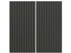 Akustikpaneel Lino Iron MDF Schwarz Filz Schwarz 60 cm x 120 cm 2 Stück