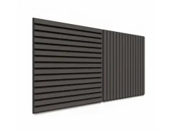 Akustikpaneel Lino Mauve MDF Schwarz Filz Schwarz 60 cm x 60 cm 2 Stück