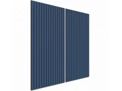 Akustikpaneel Lino Midnight Blue MDF Schwarz Filz Schwarz 60 cm x 120 cm 2 Stück