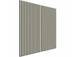 Akustikpaneel Lino Mushroom MDF Schwarz Filz Schwarz 60 cm x 120 cm 2 Stück